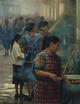 Young Girls in the Market, Chichicastenago by Pip Todd Warmoth