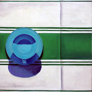 One Turquoise Cup and Saucer by Courtney Miller Bellairs