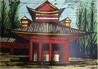 The Little Temple (From the series: Le Voyage au Japon) by Bernard Buffet