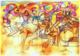 Jazz on the Avenue I by Luis Yng&uuml;anzo
