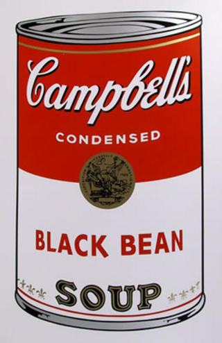 Campbell Soup Can: Black Bean by Andy Warhol
