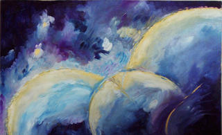 Abstract Moons 1 by Rosario de Mattos