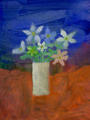 Mixed Flowers in a White Vase by Peter McCarthy