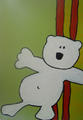 Little Bear with Green Background by Athina Sismanidou