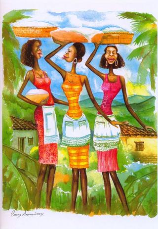 Three Coconut Bread Sellers by Carlos Andino
