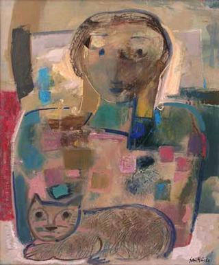 Girl with Cat by San Felices