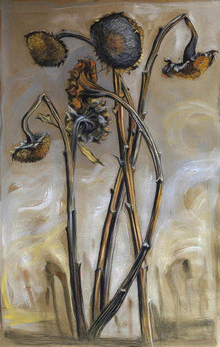 Sunflowers in Winter / I by Marta Gonz&aacute;lez Mart&iacute;n