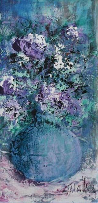 Blue Flowers by Malka Tsentsiper