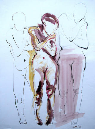 Nudes as Three by Alex Mackenzie