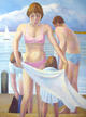 Family Group Bathing by John Reay