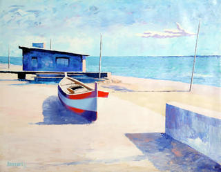 Untitled (Seaside One Boat) by Bassari