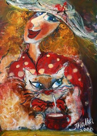My Cat with Coke by Malka Tsentsiper