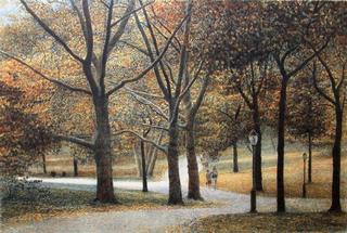 Central Park, Walking Path by Harold Altman