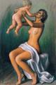 Motherhood: Child in Mother&acute;s Arms by Rafael Serrano Mu&ntilde;oz