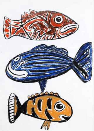 Fishes - Colored Sketch by Javier Mariscal