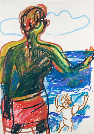 Estiu. Mitjorn Platja. Chica Morena by Javier Mariscal
