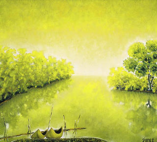 The Sunrise by the River by Pham Kien Giang