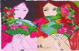 Deux Dames by Walasse Ting