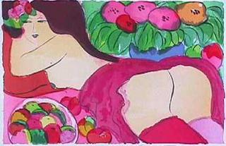 Jupe Rouge by Walasse Ting