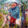 Messiah on White Donkey by Malka Tsentsiper