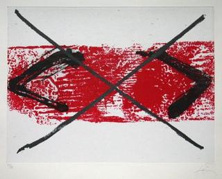 Bande rouge by Antoni T&agrave;pies