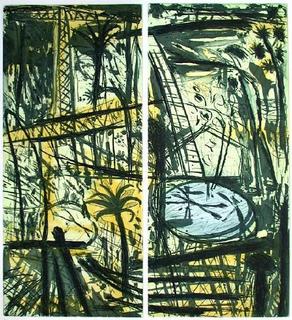 Paysage &agrave; la Piscine et &agrave; la Grue I by Louis Cane