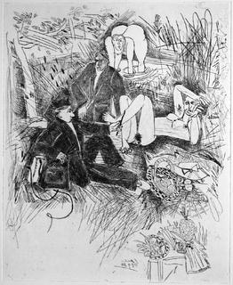 Petit d&eacute;jeuner sur l'herbe (2&egrave;me &eacute;tat) by Louis Cane