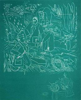 Petit d&eacute;jeuner sur l'herbe (taille blanche) by Louis Cane