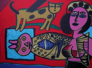 Chat Tigr&eacute; by Corneille