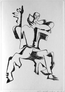 Sept Calligrammes d'Apollinaire 06 by Ossip Zadkine