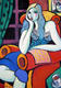 Girl in Red Armchair by Guillermo Mart&iacute; Ceballos