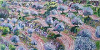 Terraces with Olive Trees by Moti Lorber