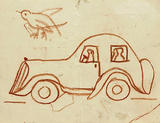 Automobile et Oiseau by Pablo Picasso
