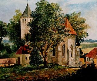 Landscape with Church by Sergey Frolakov