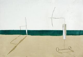 Landscape with White Planes by Josep Mar&iacute;a Riera i Arag&oacute;