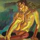Seated Man, Hand on Knee by Peter Xiao
