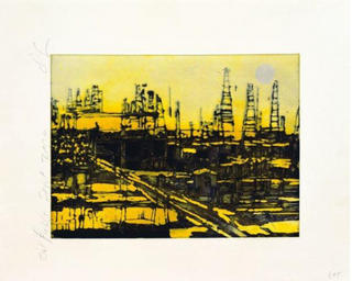 Oil Fields, September 2004 by Donald Sultan